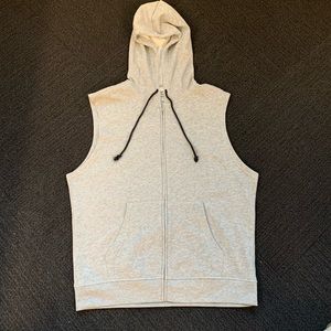 Gray Sleeveless Hoodie
